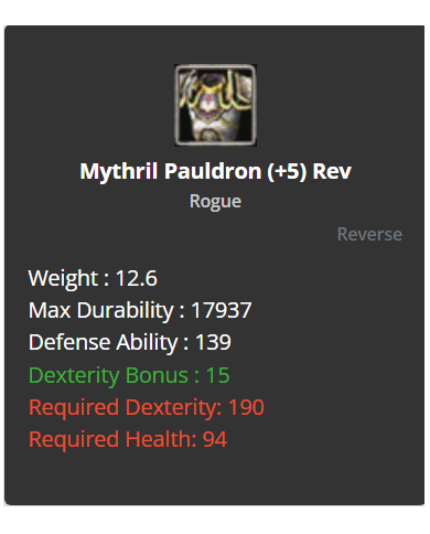 Mythril Set +5 Reb