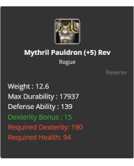 Mythril Set +5 Reb