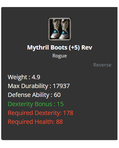 Mythril Set +5 Reb