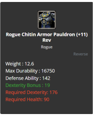 +9 Rogue Chitin Set