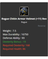 +9 Rogue Chitin Set