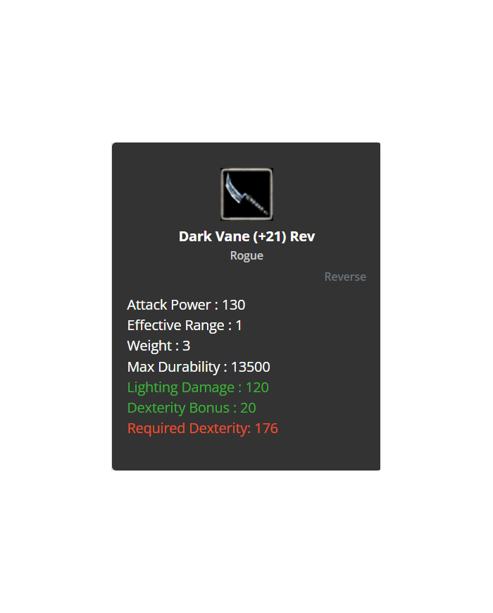 Dark Vane +21 (reverse)