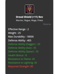 Dread Shield
 +-11 Reverse