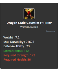 Dragon Scale Gauntlet
 +-1 Reverse