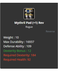 Mythril Pad
 +-1 Reverse