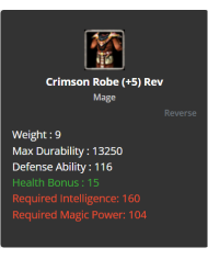 Crimson Robe
 +-5 Reverse