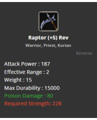 Raptor
 +-5 Reverse