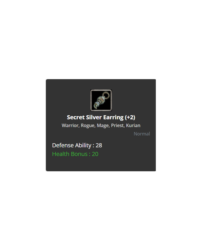 Secret Silver Earring +2 (DUAL)