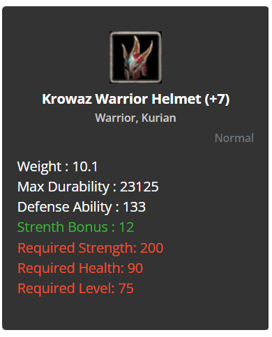 Holy / Kro Knight Warrior SET