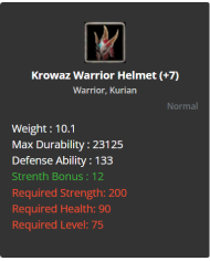 Holy / Kro Knight Warrior SET