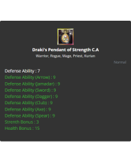 Draki's Pendant Of Strength C.A