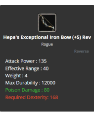 Hepa's Exceptional Iron Bow +5 Rev