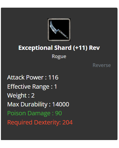 Exceptional Shard +11 (Rev)