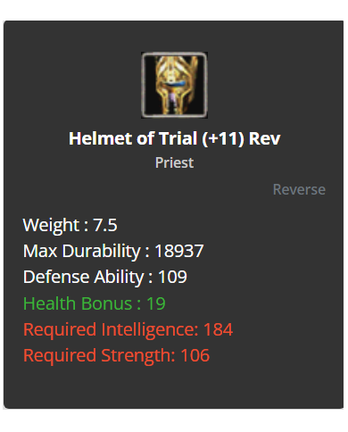 +11 Priest Trial Set