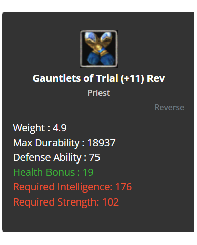 +11 Priest Trial Set