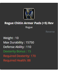 Rogue Chitin Set +8