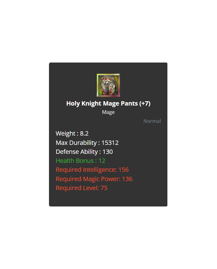 Mage Krowaz / Holy / Chitin Karma Set