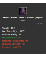 Krowaz Priest Set(+1) Rev