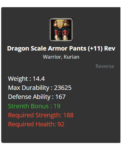 Dragon Scale SET (+11 Rev)