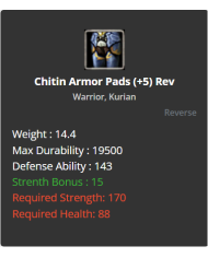 Warrior Chitin Set +8