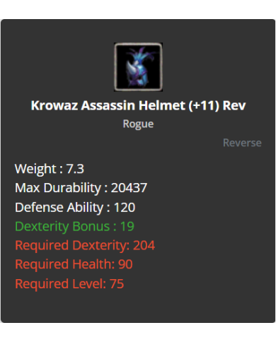 Krowaz Assassin Set +11 Rev