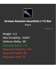 Krowaz Assassin Set +11 Rev