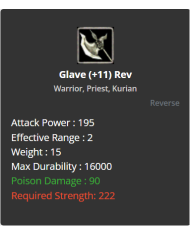 Glave +11 Rev