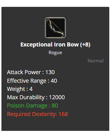 Exceptional Iron Bow +8