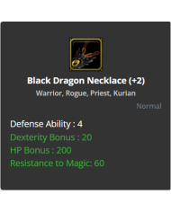 Black Dragon Necklace +2