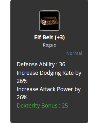 +3 Elf Belt