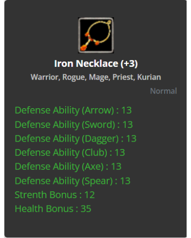 +3 Iron Necklece