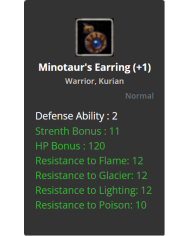 Minotaur's Earring +1