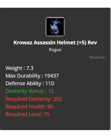 Krowaz Assassin Set +5 Rev