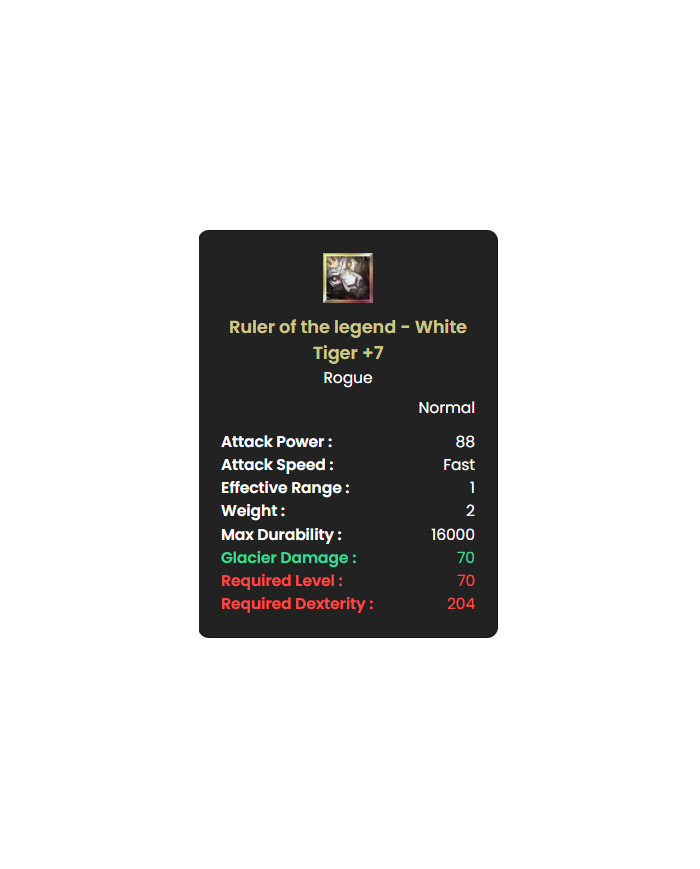 +7 White Tiger