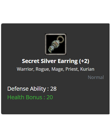 +2 Secret Silver Earring