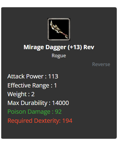 +13 Mirage Dagger