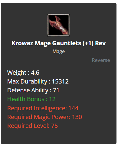 Krowaz Mage Set +1 Rev