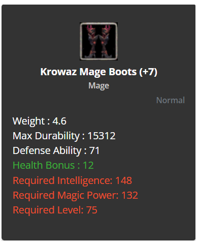 +7 Mage Krowaz Set