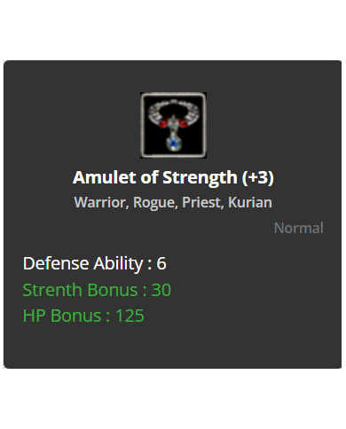 +3 Amulet of Str