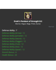 Draki's Pendant of Strength B.S