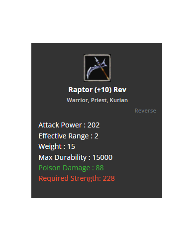 +10 Reverse Raptor