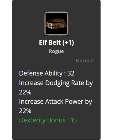 +1 Elf Belt