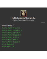 Draki's Pendant Of Strength B.A