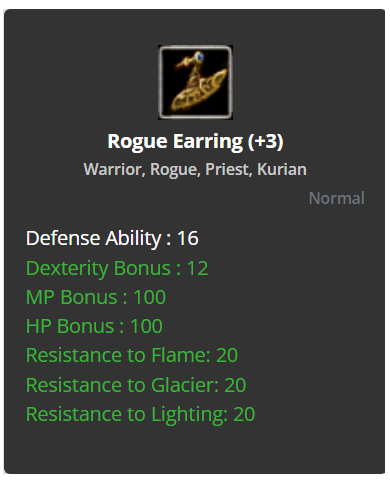 +3 Rogue Earring