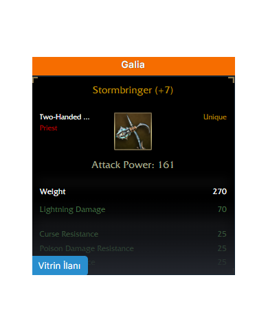 Stormbringer +7 Hızlı Teslimat