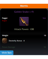 +9 GOLDEN SNAKE DEX 4 RUN