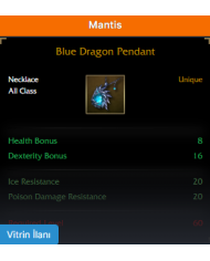 BLUE DRAGON PENDANT +0